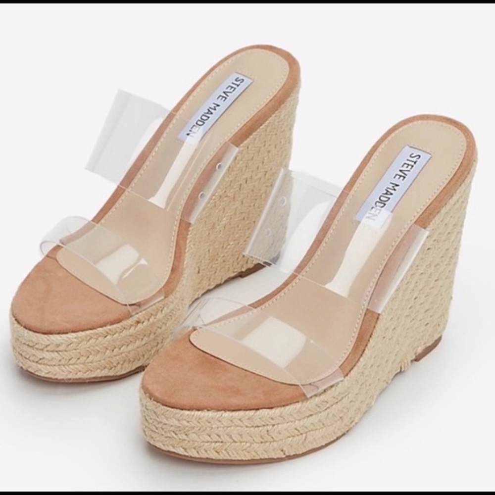 Steve Madden Sunrise Clear Wedge